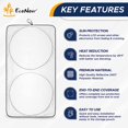 thumbnail image 4 of GFDYREE Car Windshield Sun Shade with Storage Pouch Made of 240T Material Guards from UV Rays & Hot Temperature Car Accessories for Superior Interior Sun Protection Large Plus (70x42 inches), 4 of 7