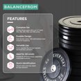 thumbnail image 3 of BalanceFrom Fitness 260lb Olympic Bumper Strength Training Weight Plate Set, 3 of 11