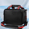 thumbnail image 3 of Bolsa De Herramientas De Gran Capacidad, Bolsa De Almacenamiento De Herramientas Negras, Superficie De Cuero Pu Portátil, Contenedor De Herramientas Impermeable Con Correa De Hombro Con Gancho Noticed TO003144-00, 3 of 7
