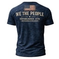 thumbnail image 4 of WAYUTE Mens 250th Anniversary USA Shirt National Flag Colors Letter Graphic Tee Crewneck Top Daily Wear Independence Day T Shirts, 4 of 5