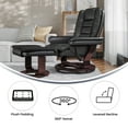 thumbnail image 5 of Flash Furniture Bali Contemporary Multi-Position LeatherSoft Recliner Chair with Ottoman, Black, 5 of 16