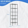 thumbnail image 3 of BestOffice Adjustable Storage Shelves Metal Storage Shelf fo adults(Black, 16.7L×11.8W×63.6H), 3 of 7