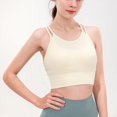 thumbnail image 4 of Ropa interior deportiva, hermoso sujetador de espalda, fitness, running, tirantes finos, camisola, ropa de yoga falsa de dos piezas, top para mujer, 4 of 6