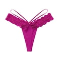 thumbnail image 2 of Bovxnpu Women's Plus Size Panties, Seamless Lace Thongs for Women, Women's Thong With Lace Lace And Playful Low Waisted Thin Belt Underwear, 2 of 4