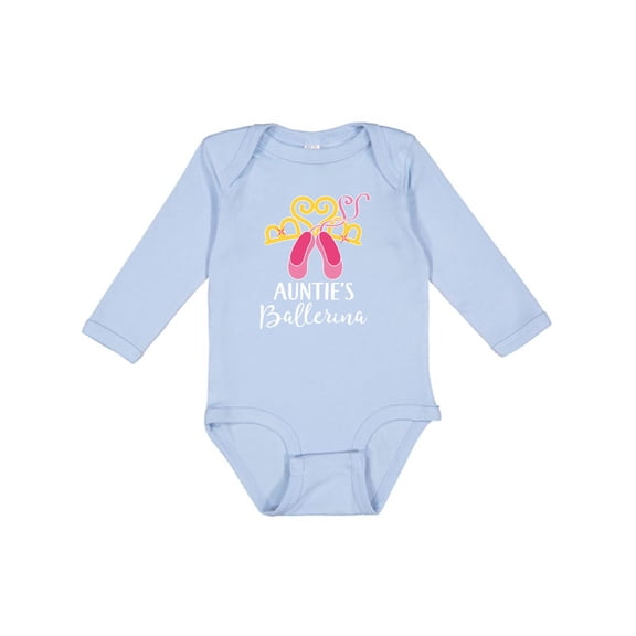 Inktastic Ballet Dancer Auntie Ballerina Shoes Girl Girls Long Sleeve Baby Bodysuit