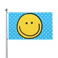 thumbnail image 2 of Smiley Face Flag 3x5 Ft Outdoor Indoor With Grommet Garden Yard Banner Decorative Sign, 2 of 6