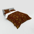 thumbnail image 3 of Ambesonne Paisley Bedding Set 3 Pcs, Oriental Damask Design, Twin, Redwood and Amber, 3 of 3