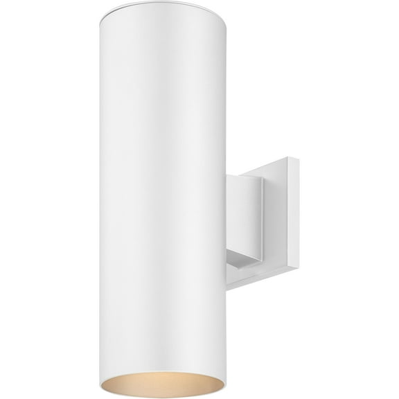 Volume Lighting  2-Light LED White Outdoor Cylinder Wall Mount