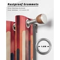 thumbnail image 6 of nqOlkjepod Outdoor Curtains for Patio Waterproof, Orange Blue Red Outdoor Privacy Panels Grommet, Modern Minimalist Vintage Art Blackout Outside Curtains for Porch/Cabana/Pergola 54"x108", 1 Panel, 6 of 8