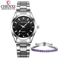 thumbnail image 2 of 2PCS/Set Contain Women Quartz Watches and Fashion Jewelry Bracelets CHENXI Fashion Casual Wristwatches Ladies Luxury Brand Clock, 2 of 7
