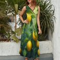 thumbnail image 2 of Vestido De Noche De Lujo Sin Mangas Para Mujer, Delicious Lemon Vestido De Fiesta, 2 of 5