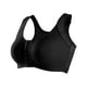 thumbnail image 3 of Gibobby Brasier Deportivo Mujer Plus Sujetador completo Confort Sine transpirable Reúne Botón de anillo Sujetador de ropa interior de tamaño frontal de mujer delgada(Negro,5X-Grande), 3 of 5