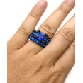 thumbnail image 6 of Ringheart Couple Rings Matching Rings 1.5ct Blue CZ Womens Wedding Ring Sets Wedding Bands, 6 of 7