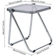 thumbnail image 3 of Transparent Folding Table Portable Acrylic Table, Small Work Folding TV Tray Table, Compact Foldable Computer Desk with Metal Frame for Home Bedroom Office (Color : Tawny, Size : 40x35cm), 3 of 7