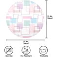 thumbnail image 4 of GZHJMY Pastel Square Washable Non-Slip Round Placemat Heat Resistant Greaseproof 15.4-in Table Mat for Dinner Party BBQ(1 PCS), 4 of 6
