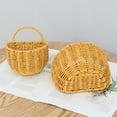 thumbnail image 3 of geerera Woven Storage Basket, Wall Mounted Wicker Hanging Basket, Front Door Hanging Plastic Rattan Basket, Fruit Vegetable Basket for Home Kitchen Decor, 3 of 6
