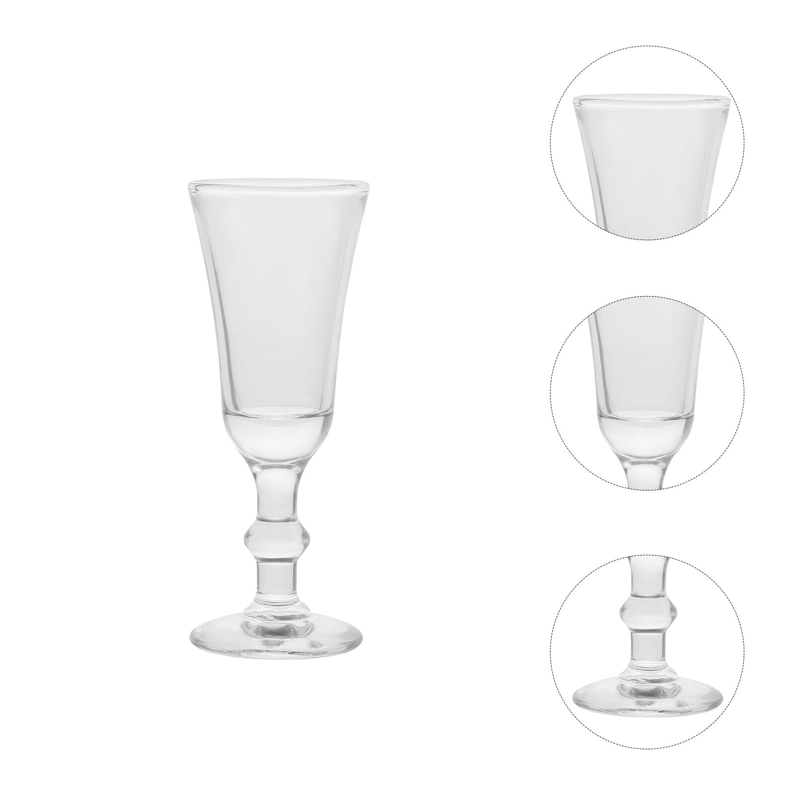 Coloch 24 Pack 0.5 Oz Clear Shot Glasses with Stem, Carved  Mini Goblet Liquor Glasses Heavy Base Crystal Tasting Glasses Cordial  Glasses for Tequila, Vodka, Cocktail, Sherry, Bar, Restaurant: Shot Glasses