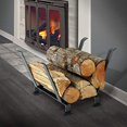 thumbnail image 2 of Enclume Country Home Log Basket Log Rack, Hammered Steel, 2 of 2