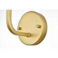 thumbnail image 3 of Living District Colson 1-Light Metal & Fabric Bath Sconce in Brass/White, 3 of 6