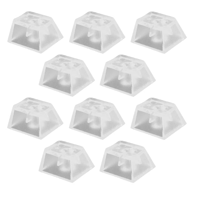 KAKOWELY 10Pcs Transparent Keycap Mechanical Keyboard Translucent Blank No Printed Keycap,0.71"X0.71"X0.35"