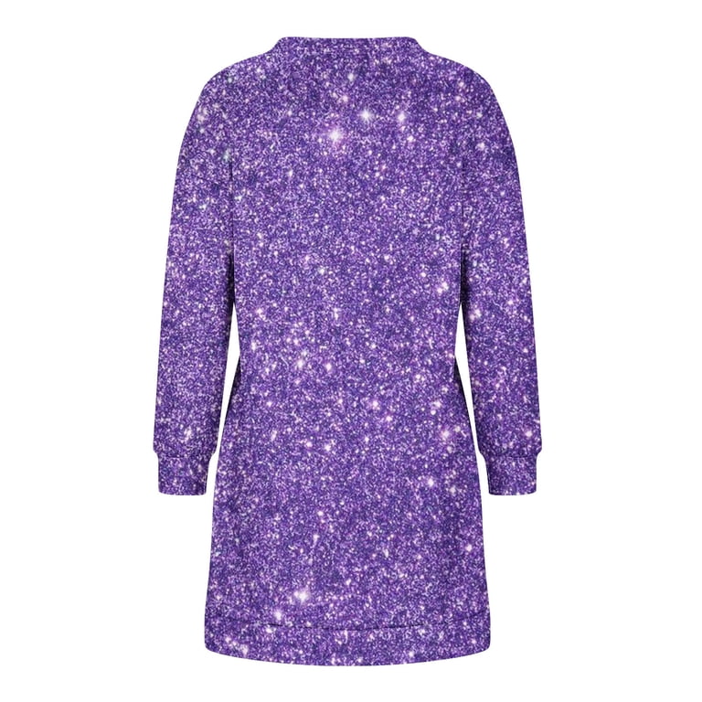 sequin sweatshirt dress Sindra Sequin Sweatshirt Dress