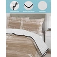 thumbnail image 3 of Quilt King Size Bedding Set, Brown Coastal Reversible Summer Quilt 3 Pieces, Summer Ocean Sea Ombre Starfish Corals Lightweight Bedspreads Coverlets with 2 Pillow Shams for All Seasons, 3 of 5