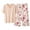 Z01 Beige-A, variant on Plus Size Pajama Set for Women Short Sleeve Button Up Pjs Set Soft Sleepwear Loose Top and Cropped Capri Pants Loungewear 2pc