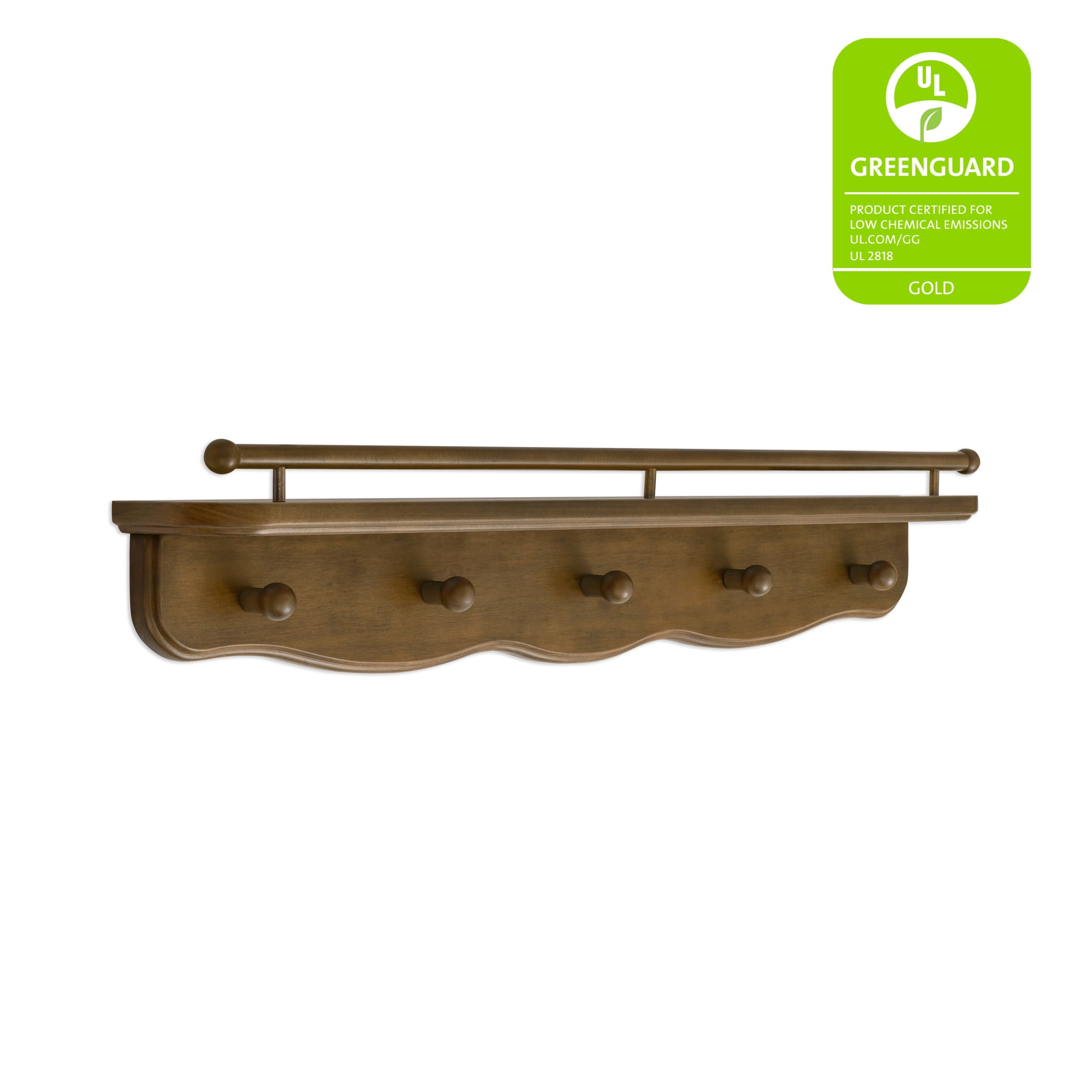 Namesake Kids Liberty 31" Wall Shelf with Hooks