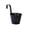 Black, variant on Hanging Flower Pot (7.9x3.5x3.5 Inch), Vintage Iron Bucket Planter, Decorative Metal Balcony Pot for Gardeners & Homeowners