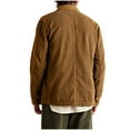 thumbnail image 3 of Winter Savings! Titcea Mens Jacket Lightweight Solid Color Long Sleeve Button Up Coats Fall Winter Warm Windbreaker Jackets with Pockets, 3 of 6