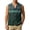 Dark Green, variant on Mens Breathable Linen Blend Sleeveless Waistcoat, Ethnic Western Navajo Square Tribal Print V Neck Button Down Tank Top Purple XL
