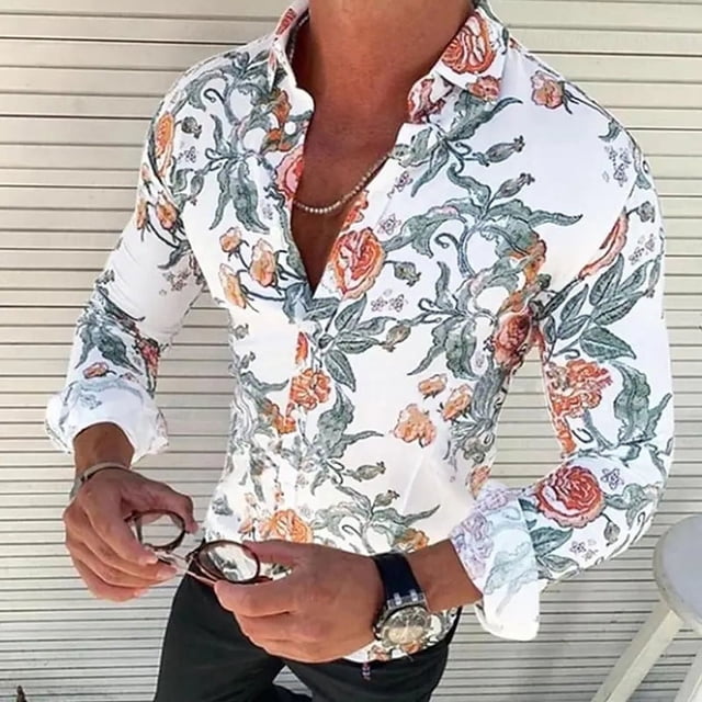 Camisa elástica de primavera y verano para hombre, patrón transparente, material de alta calidad, gran oferta 2024, tendencia de moda primavera verano S_6XL