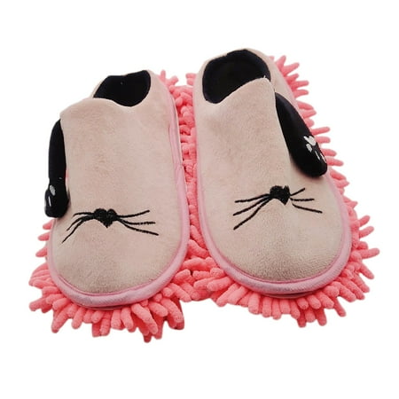 

Novelty Dust Mop Slippers Winter Reusable Women Men Shoes for Office Bedroom