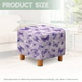 thumbnail image 3 of SCRAWLGOD Butterfly Print Violet Footstool Slipcover, Washable Footrest Sofa Slipcovers Comfortable Square Covers for Footstool with Stretch Bottom, 3 of 7