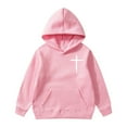 thumbnail image 1 of GDREDA Chandails en Molleton pour Enfants à Manches Longues avec Poche, Veste à Capuche Rose, 4-5 Ans, 1 of 6