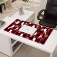thumbnail image 3 of Long Mouse Pads for Desk,Red Christmas Snowman Pattern Desk Mats on Top Of Desks, Desk Mouse Pad Extra Large with 3mm Non-Slip Base and Stitched Edge for Gaming,Office,Work,Home 31.5x15.7in, 3 of 5