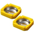 thumbnail image 1 of Panxico Desktop Ornament Home Decor 2PC Household Stainless Steel Living Room Ashtray Multifunctional Easy To Clean Car Ashtray Suitable For Home Office Yellow, 1 of 8