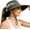 pure Green, variant on Minzimin 1Pcs Ponytail Sun Bucket Hats for Women UV Protection Foldable Mesh Wide Brim Hiking Beach Fishing Summer