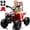 Red, variant on 24V Kids Ride On ATV for Ages 3-8, 4WD Electric Quad with 4 Motors, Bluetooth Music, LED Lights, Spring Suspension, 3-5 km/h, 110 lbs Capacity, Battery Powered Toy for Boys Girls, Red