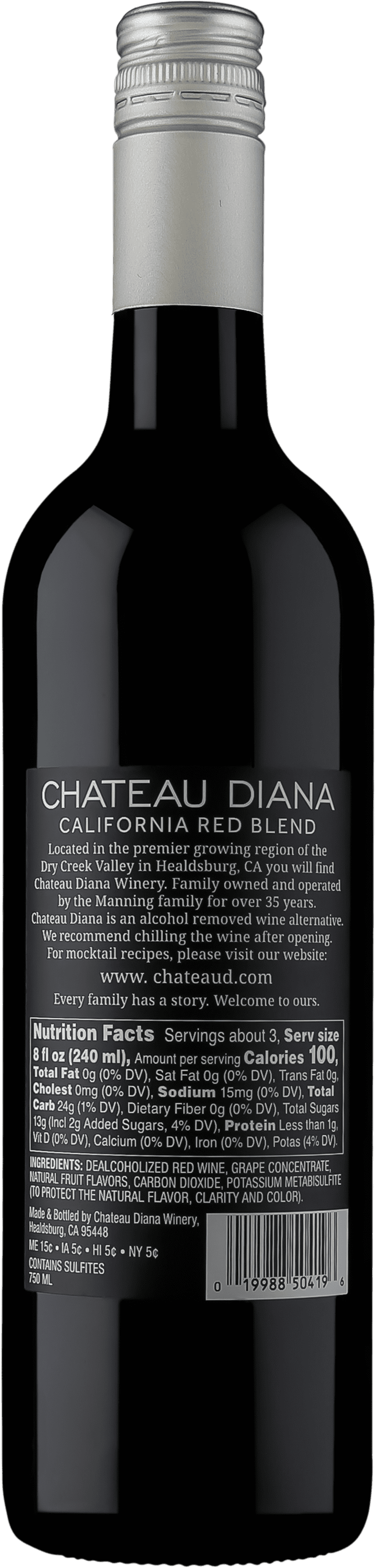 Chateau Diana Zero Alcohol California Red Blend