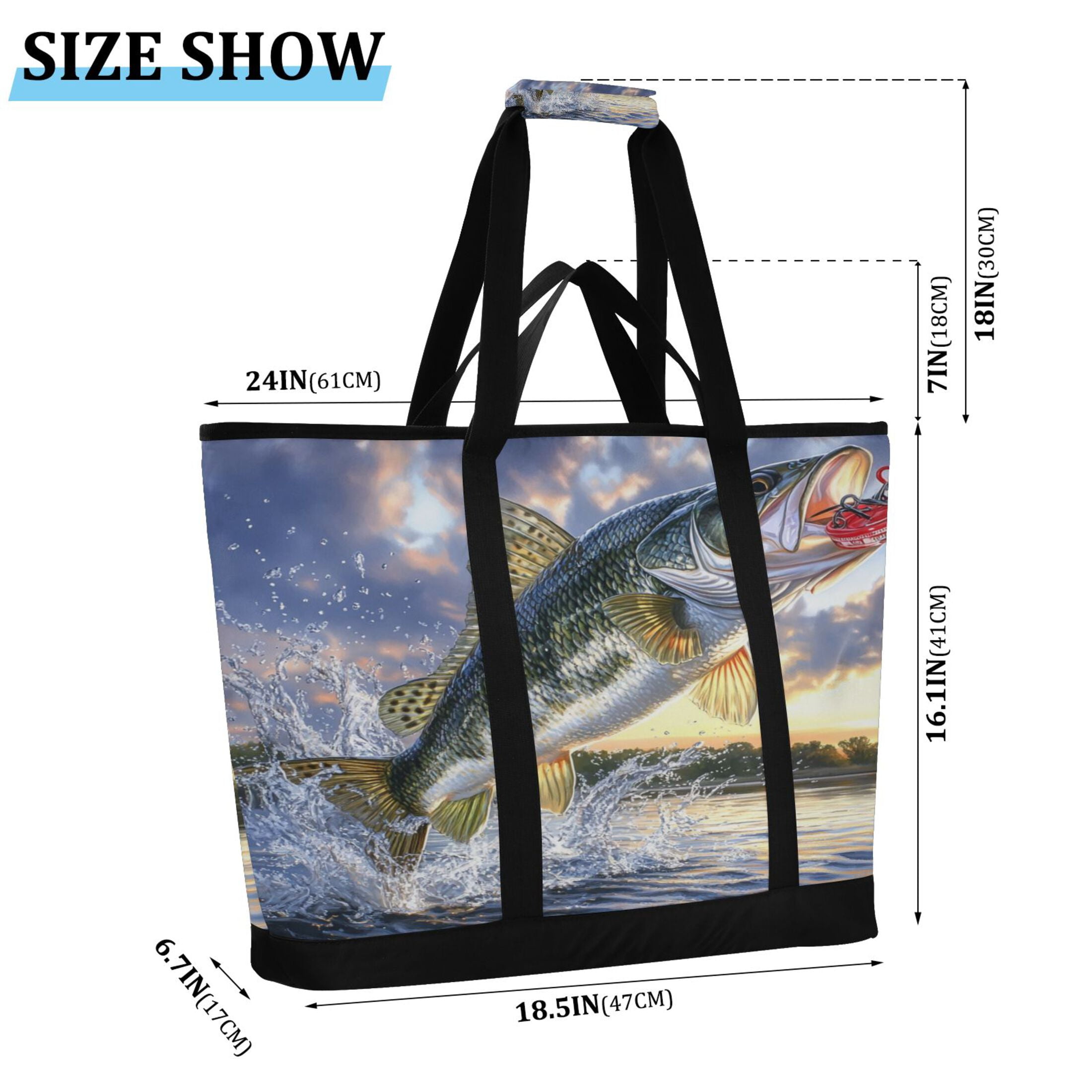 Large Hand-held Ice Pack Picnic Bag Insulation and Refrigeration Suitable for Shopping Picnics and Camping Golden Fish Picture