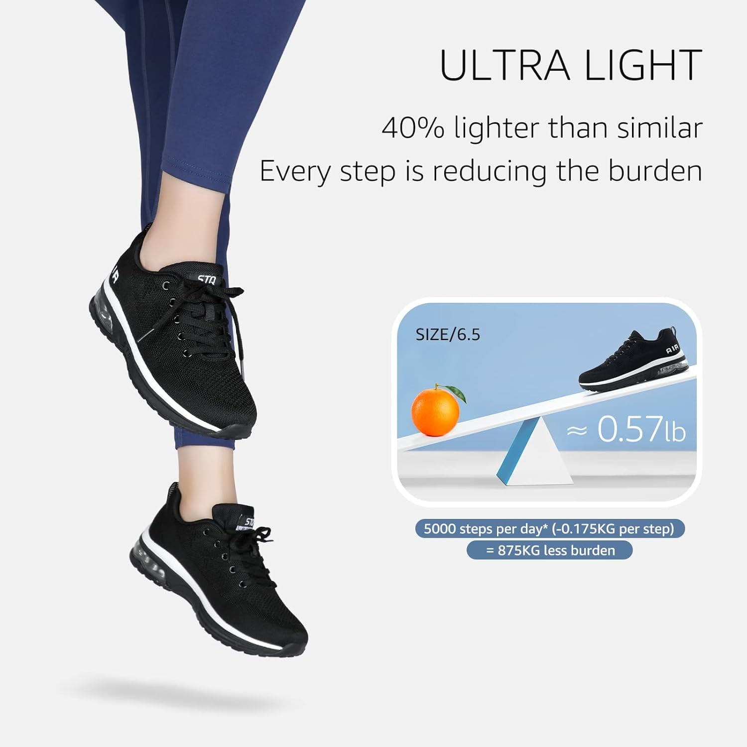 Women's Running Shoes Lightweight Anti Slip Walking Tennis Shoes Athletic Workout Gym Cross Training Sneakers