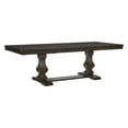 thumbnail image 2 of Traditional Dining 5pc Set Double Pedestal Table 4 Chairs Oak Veneer Furniture Rustic Brown Finish, 2 of 7