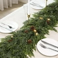 thumbnail image 5 of Lomyolo 6 Ft Artificial Christmas Garland Cedar Realistic Artificial Pine Garland with Real Touch Greenery for Mantle Fireplace Wall Table Decor Indoor & Outdoor Holiday Christmas Decorations(1 Pack), 5 of 8