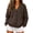 Coffee, variant on Chunky Knit V Neck Cardigan for Women – Button Down Open Front Long Sleeve Loose Oversized Casual Fall Winter Sweater Jacket with Patch Pockets, Grey,L