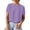 Light Purple, variant on NinXxx Women's Knit Short Sleeve Crewneck Yarn Textured Everyday Tee Red L