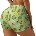 thumbnail image 2 of Kdxio Cute Dinosaurs Cartoon Print Workout Shorts for Women Seamless Soft Smooth Gym Yoga Scrunch Active Shorts, 2 of 9