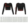 thumbnail image 5 of dtydtpe crop tops for women women's slim long-sleeved round neck basic short top womens tops black, 5 of 7