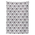 thumbnail image 3 of Ambesonne Damask Tablecloth Rectangular Table Cover, Small Flowers Leaves, 60"x84", Brown White, 3 of 4