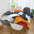 thumbnail image 2 of Yayeee Tablecloths 54" x 54" Rectangle Wrinkle Resistant Party Table Cover, Abstract Wavy, 2 of 8